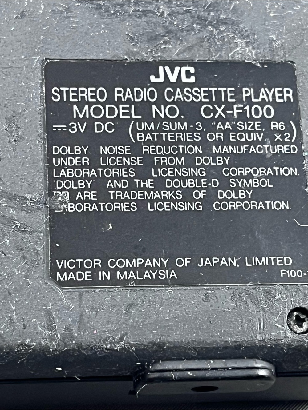 JVC CX-F100 Portable Cassette Player And AM/FM Walkman Works Hyper-Bass Auto Rev - Picture 12 of 13